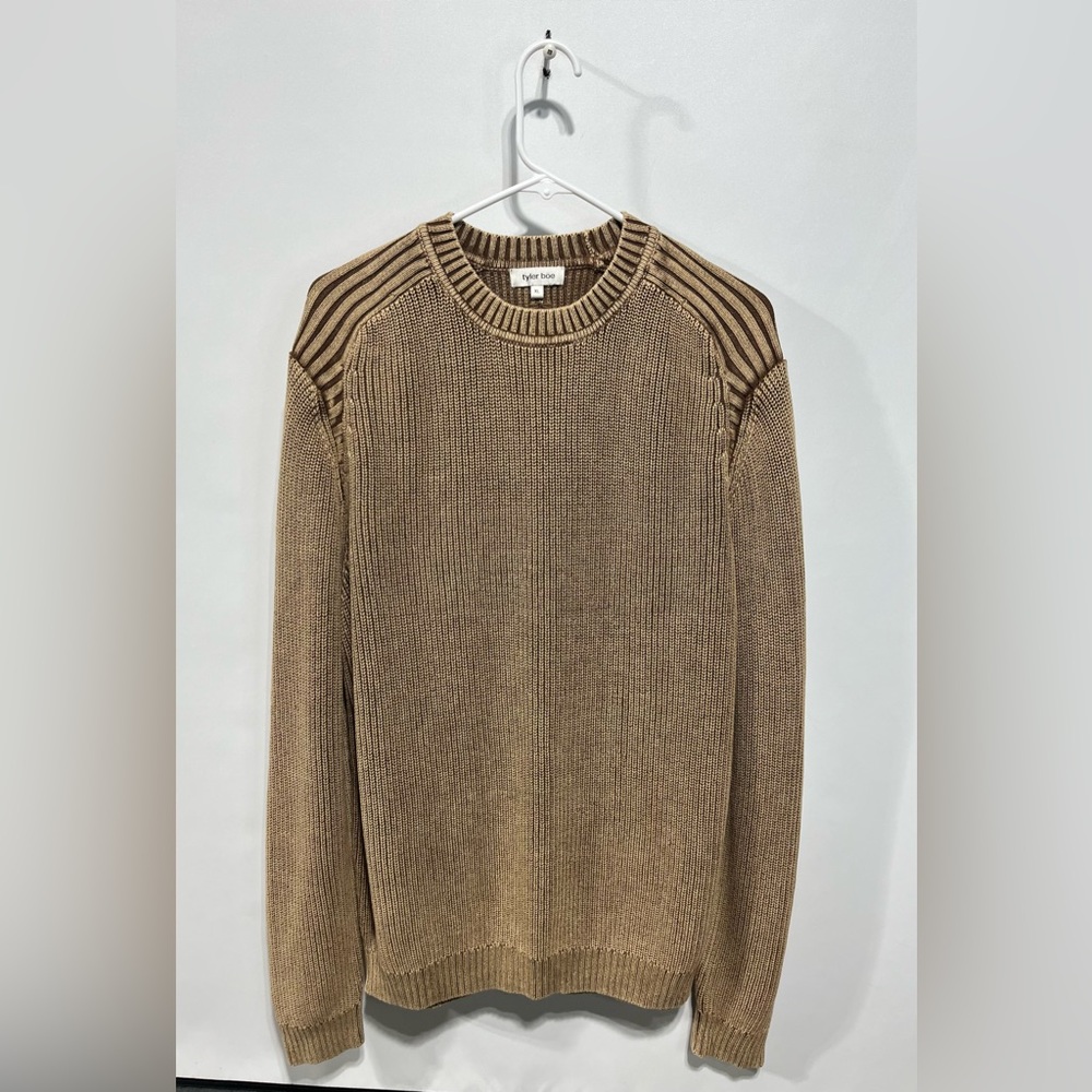 Tyler Boe Men’s 100%‎ Cotton Tan Crewneck Sweater Size XL